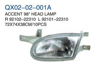 ACCENT 98" HEAD LAMP