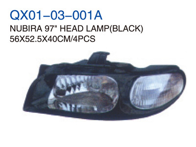 NUBIRA97"HEAD LAMP BLACK