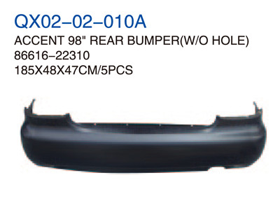 ACCENT 98"REAR BUMPER W/O HOLE