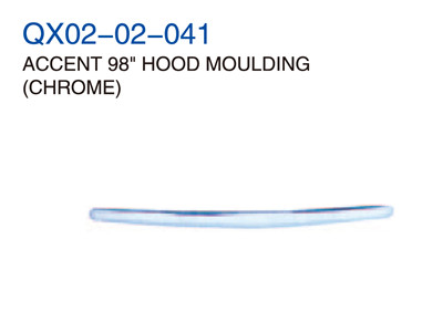 ACCENT 98" HOOD MOULDING CHROME