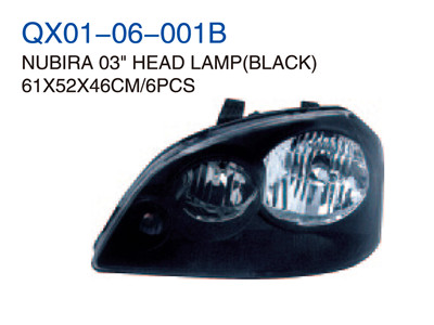 NUBIRA 03"HEAD LAMP BLACK