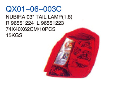 NUBIRA 03"TAIL LAMP 