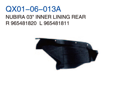 NUBIRA 03" INNER LINNER REAR