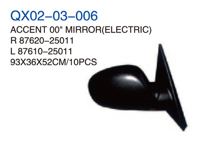 ACCENT 00" MIRROR ELECTRIC