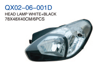 HEAD LAMP WHITE+BLACK