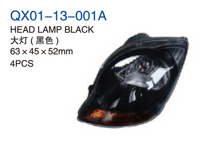 HEAD LAMP BLACK