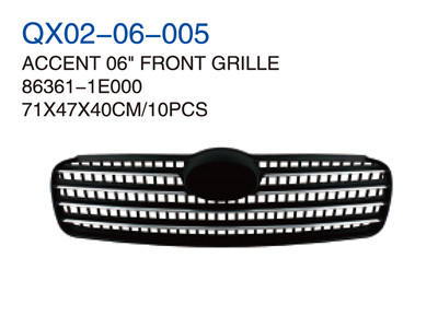 ACCENT 06" FRONT GRILLE