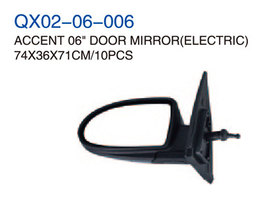 ACCENT 06" DOOR MIRROR ELECTRIC