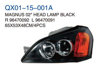 MAGNUS 02"HEAD LAMP BLACK