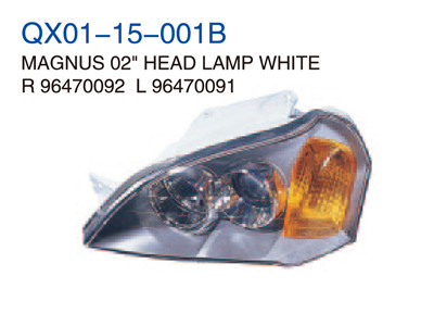 MAGNUS 02"HEAD LAMP WHITE