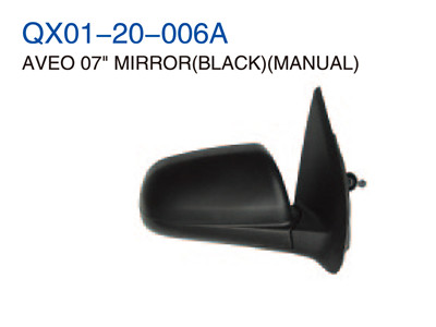 AVEO 07" MIRROR MANUAL BLACK