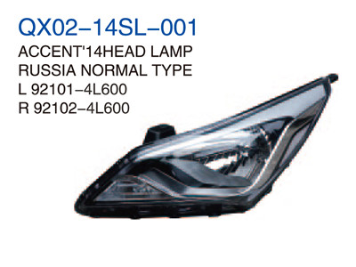 ACCENT"14HEAD LAMP RUSSIA NORMAL TYPE