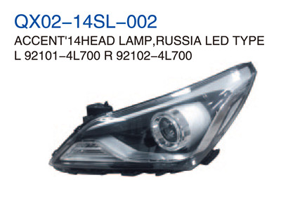 ACCENT"14HEAD LAMP RUSSIA LED TYPE