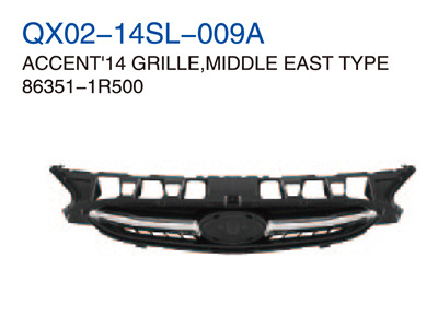 ACCENT"14 GRILLE,MIDDLE EAST TYPE