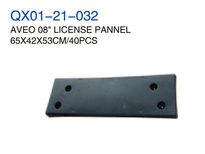 AVEO 08" LICENSE PANNEL