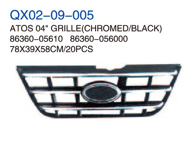 ATOS 04"GRILLE CHROMED /BLACK