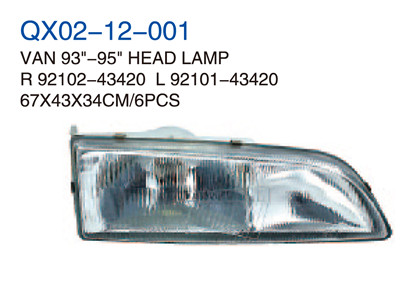 VAN 93"-95"HEAD LAMP