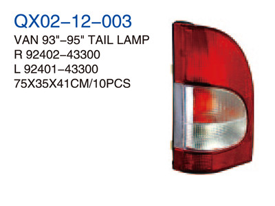 VAN 93"-95"TAIL LAMP