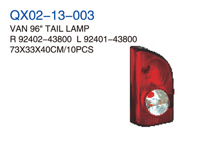 VAN 96"TAIL LAMP  