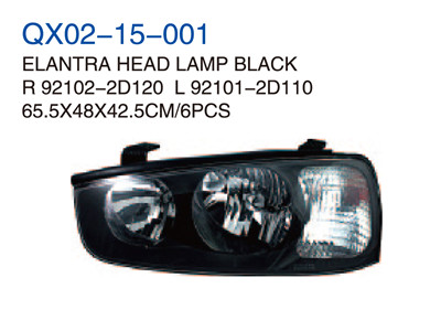 ELANTRA HEAD LAMP BLACK