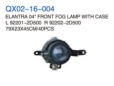 ELANTRA 04" FRONT FOG LAMP WITH CASE