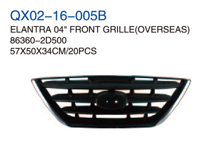 ELANTRA 04"  FRONT GRILLE  OVERSEAS