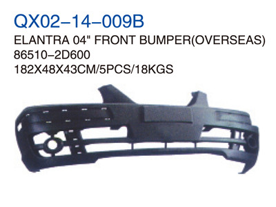 ELANTRA 04"FRONT BUMPER OVERSEAS