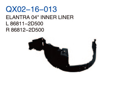 ELANTRA 04"INNER LINER