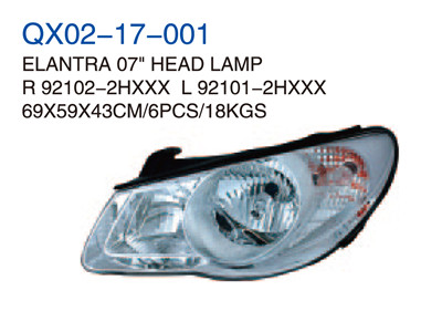 ELANTRA 07" HEAD LAMP 