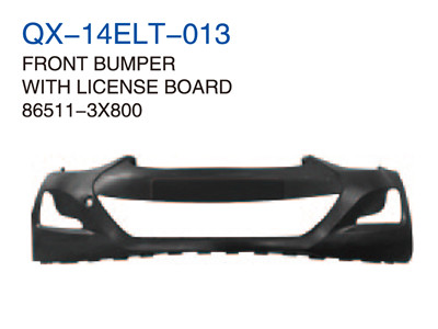 FRONT BUMPER WITH LICENSE BOARD