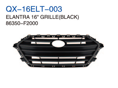 ELANTRA 16" GRILLE BLACK