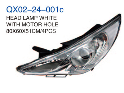 HEAD LAMP WHITE WITH MOTOR HOLE