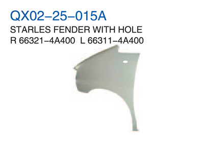 STARLES FENDER WITH HOLE