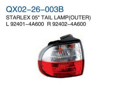 STARLES 05" TAIL LAMP OUTER