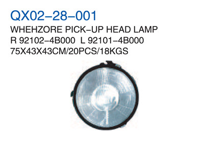 WHEHZORE PICK UP HEAD LAMP