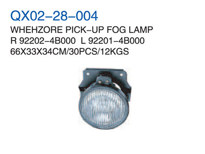 WHEHZORE PICK UP FOG LAMP