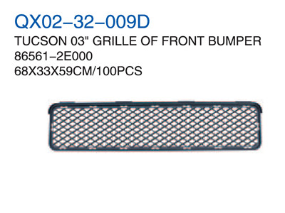 TUCSON 03"GRILLE OF FRONT BUMPER