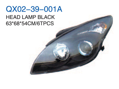 HEAD LAMP BLACK