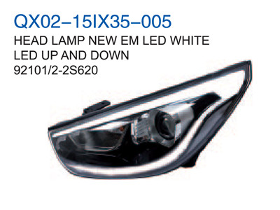 HEAD LAMP NEW EM WHITE LED DOWN AND UP