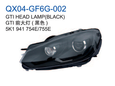 GTI HEAD LAMP BLACK