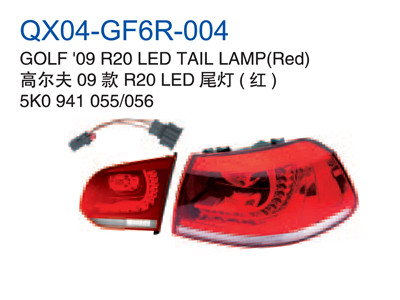 GOLF 09" R20 LED TAIL LAMP RED