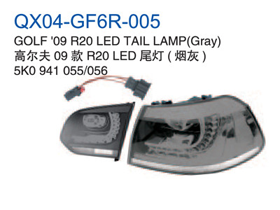 GOLF 09" R20 LED TAIL LAMP GRAY