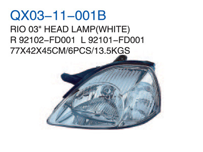 RIO 03"HEAD LAMP WHITE