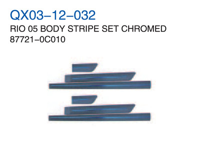 RIO 05" BODY STRIPE SET CHROMED