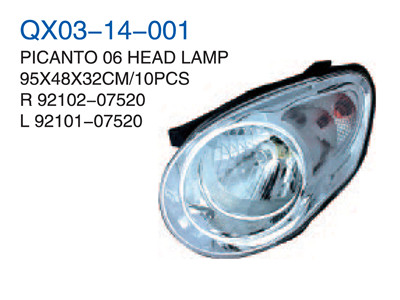 PICANTO 06" HEAD LAMP