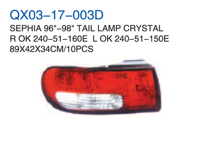 SEPHIA 96"-98"TAIL  LAMP CRYSTAL