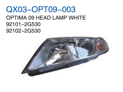 OPTIMA 09"HEAD LAMP WHITE