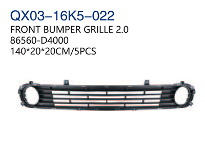 FRONT BUMPER GRILLE 2.0