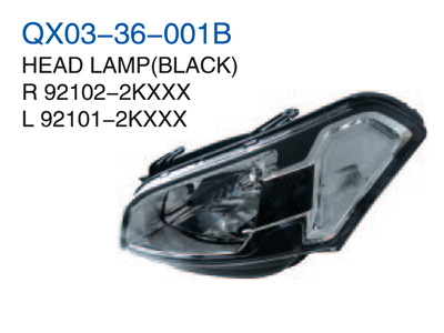 HEAD LAMP BLACK